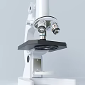 modern microscope 3d model