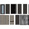 Modern Hinged Doors In Various Designs With Glass Panels And Neutral Colors For Home Interior