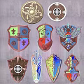 Classical Weapon Shield Weapon 3d model