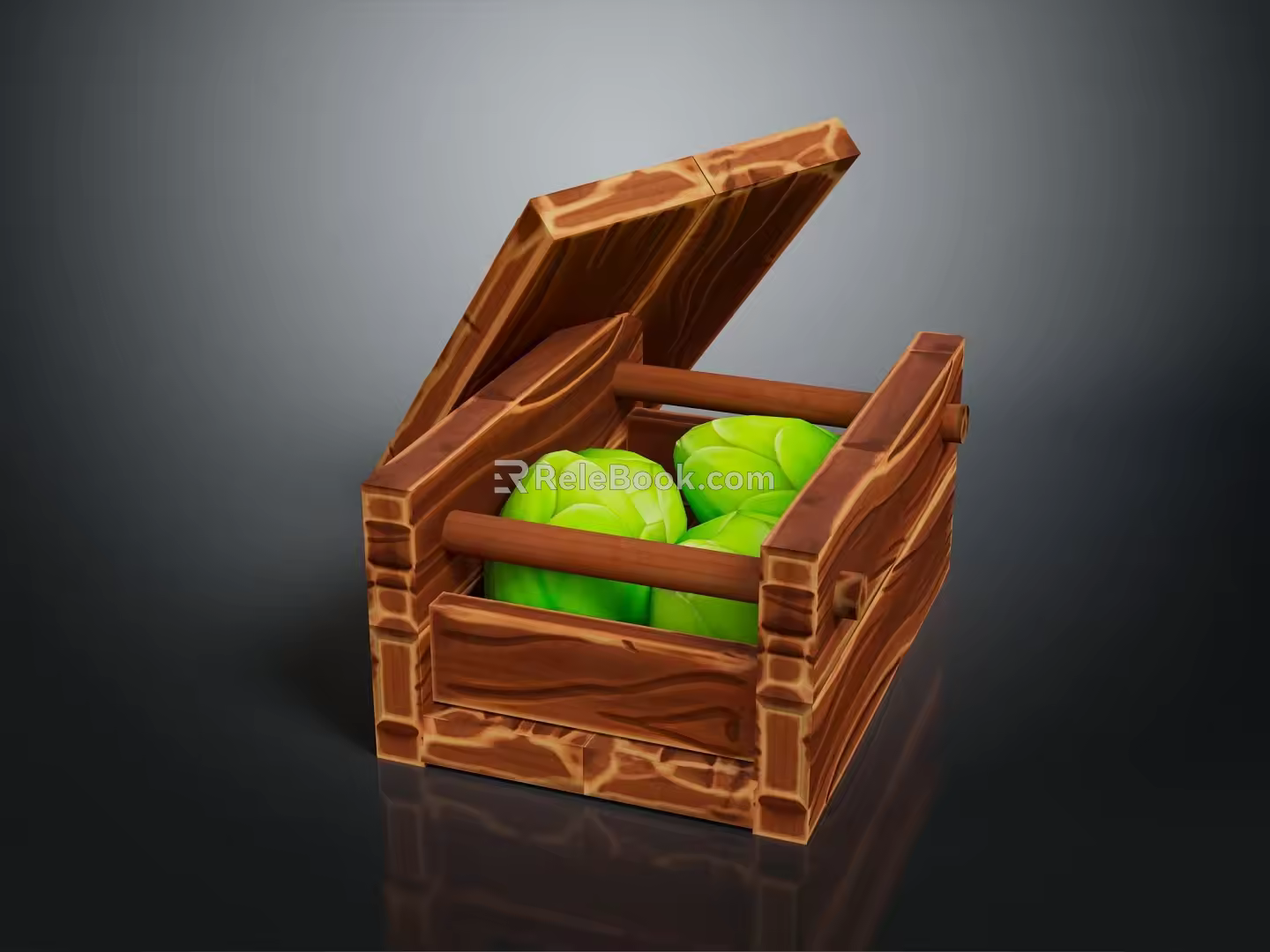 Modern Cartoon Box Cabbage Box 3d model