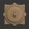 Ornate Golden Sculpture Carving With Intricate Details Decorative Lid And Square Base