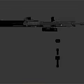 Modern Tactical Assault Rifle With Scope Grenade Launcher And Tripod Stand