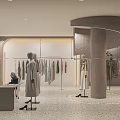 Modern Clothing Store Interior Design With Mannequins Clothing Racks And Stylish Apparel Displays