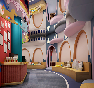 Modern Kindergarten Hall Kindergarten 3d model