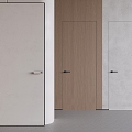 Modern invisible swing door solid wood invisible door single door 3d model