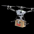 Smart Drone Delivering Package With Delivery Box For Efficient Service