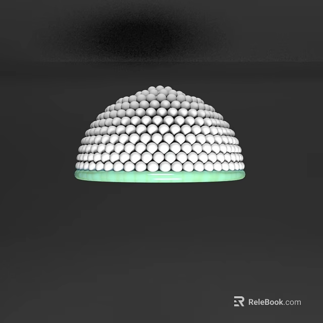 Professional Hemispherical Sports Training Equipment With White Balls And Green Base For Balance Workouts 3d model 