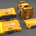 Yellow Industrial Equipment Toolboxes With Multiple Sizes Secure Locks And Labels