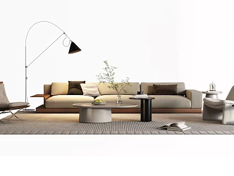 Sofa Coffee Table Combination Sofa Living Room 3d model