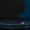 Modern Blue Gray Circular Platform For Product Display With Sleek Surface 3d model