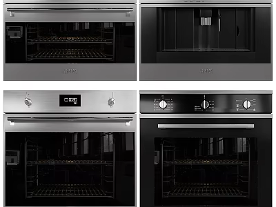 Modern Stainless Steel Kitchen Ovens With Multiple Styles For Home Appliance Use 3d model