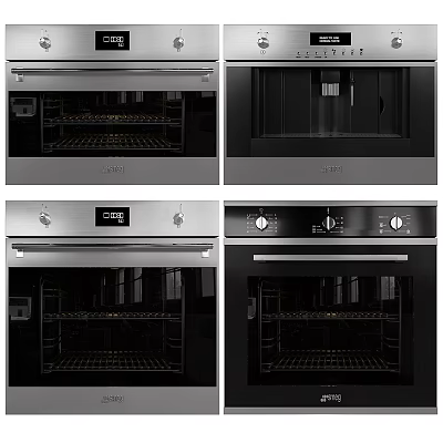 Modern Stainless Steel Kitchen Ovens With Multiple Styles For Home Appliance Use 3d model