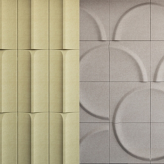 Modern background wall panel 3d model