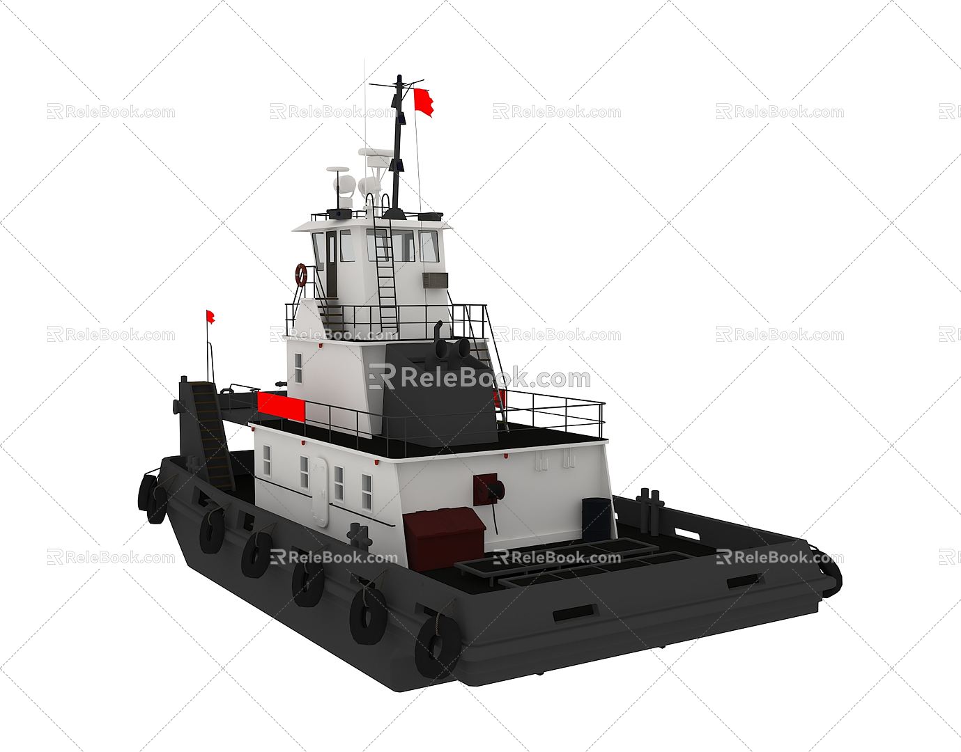 modern ship. 3d model