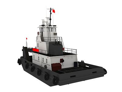 modern ship. 3d model