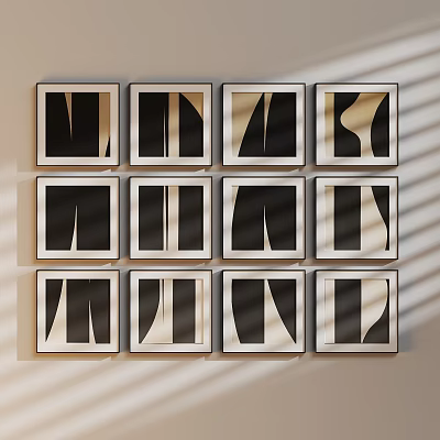 Modern combination decorative painting 3d model