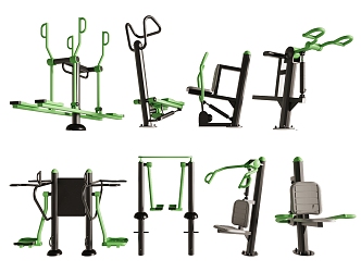 Modern Fitness Equipment Sports Equipment Community Fitness Equipment Outdoor Fitness Facilities Park Fitness Equipment 3d model