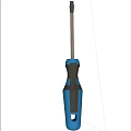 Industrial Screwdriver With Blue Black Plastic Handle And Metal Shaft Professional Tool