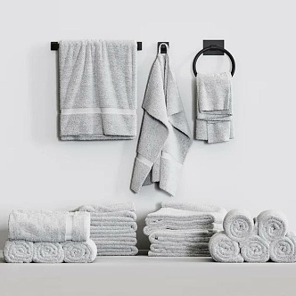 Modern Towels Bathroom Supplies Bath Towels Hotel Bath Towels 3d model