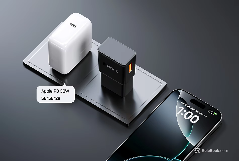 Apple 30W Charger With Super 3 0 Fast Charging For Phone And Devices 3d model 