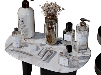 Bathroom ornaments toiletries cosmetics combination bathroom products toiletries 3d model