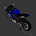 Yamaha YZF R6 Moto 3d model