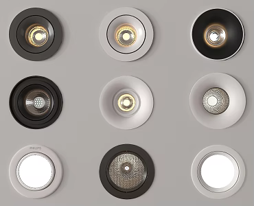 Modern Downlight Spotlight Embedded Horn Lamp 3d model