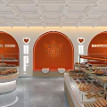 Sweet Shop Interior Design With Glass Display Cases And Assorted Delicious Desserts