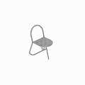 Modern Leisure Chair With Sleek Metal Frame And Simple Gray Seat Design
