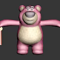 Pink Stuffed Teddy Bear with Open Arms Red Ribbon and Cream Belly on Dark Background