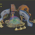 Modern Sci-Fi Equipment Sci-Fi Items Sci-Fi Components High-Tech Components 3d model