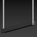 Modern Linear Pendant Light With Beige Shade And Black Metal Frame