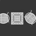 Sunny Outdoor Metal Mesh Table With Woven Rattan Chairs In Garden Patio