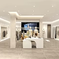 Modern Clothing Store Interior With Mannequins Window Display And Stylish Outfits