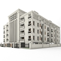 American Single Building 3d model