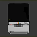 Polaroid Instant Camera With White Black Body Rainbow Stripe Lens And Flash