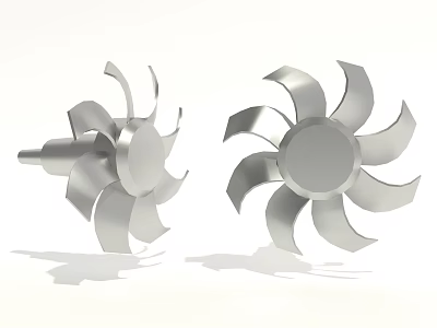 Hardware Tools Stainless Steel Impeller Blades With Symmetrical Design And Durable Construction 3d model