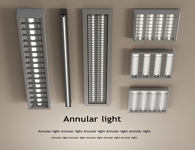 Grille lamp embedded grille lamp tube strip lamp 3d model