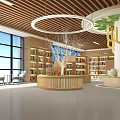 modern library 3d model