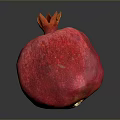 Fresh Ripe Red Pomegranate Fruit With Vibrant Color And Smooth Skin