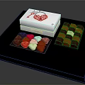 Assorted Colored Chocolates in Heart Shaped Trays with White Box and Red Heart Key Decoration