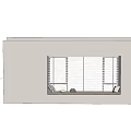 Modern venetian blinds bay window cushion pillow combination venetian blinds window 3d model
