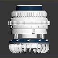 Multi Layer Mechanical Component With Blue Top Silver Metal And Precision Industrial Structure Design