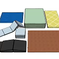 Sports Equipment Featuring Colorful Foldable Exercise Mats And Gym Floor Pads