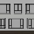 modern windows bay windows casement windows floor-to-ceiling windows glass windows broken bridge aluminum windows 3d model