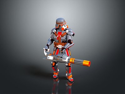 Mech Warrior Mech Soldier Machine Battlearm Mechanical Battlearm Machine Fighter Robot 3d model