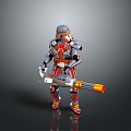 Mech Warrior Mech Soldier Machine Battlearm Mechanical Battlearm Machine Fighter Robot 3d model