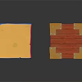 Colorful Cubes With Blue Top Yellow Pink Sides And Red Wooden Stack With Golden Corners