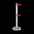 Three Floor Standing Decorative Stanchions With Gold Top Black Pole Base 3d model