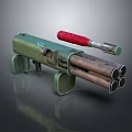 Green Multi Barrel Space Propulsion Device Design With Red Component